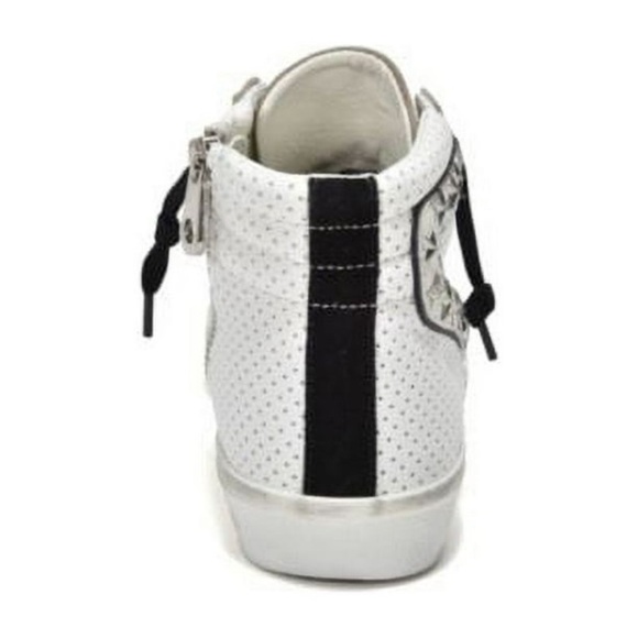 VINTAGE HAVANA Womens WhiteZipperAdjustable  Gadol Platform Lace-Up Leather Flat - Picture 11 of 13